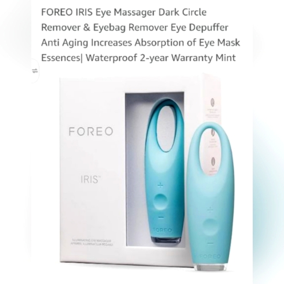 FOREO IRIS Illuminating Eye Massager in Mint NIP - Picture 1 of 5